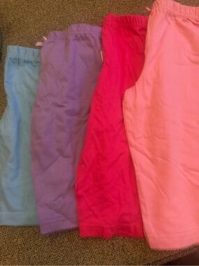 Baby girl Casual Cotton Capri pants- Pink, Hot Pink, Lavender, Light Blue